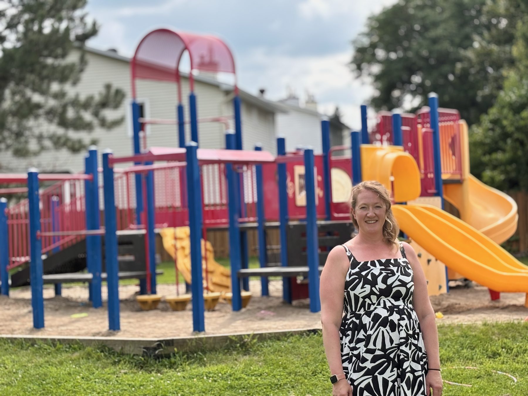 Jenna Jessop outdoors in a neighbourhood park